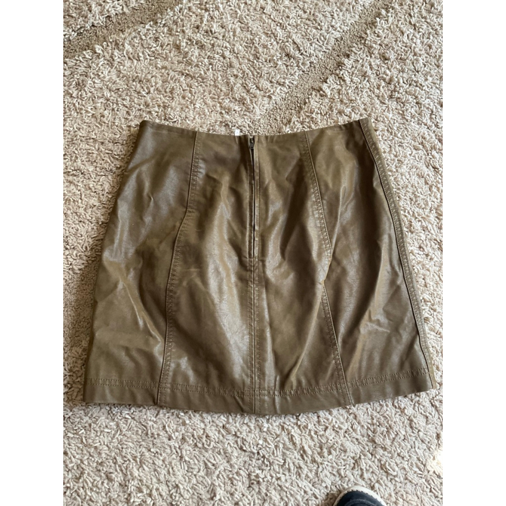 Free people skirt mini leather size small